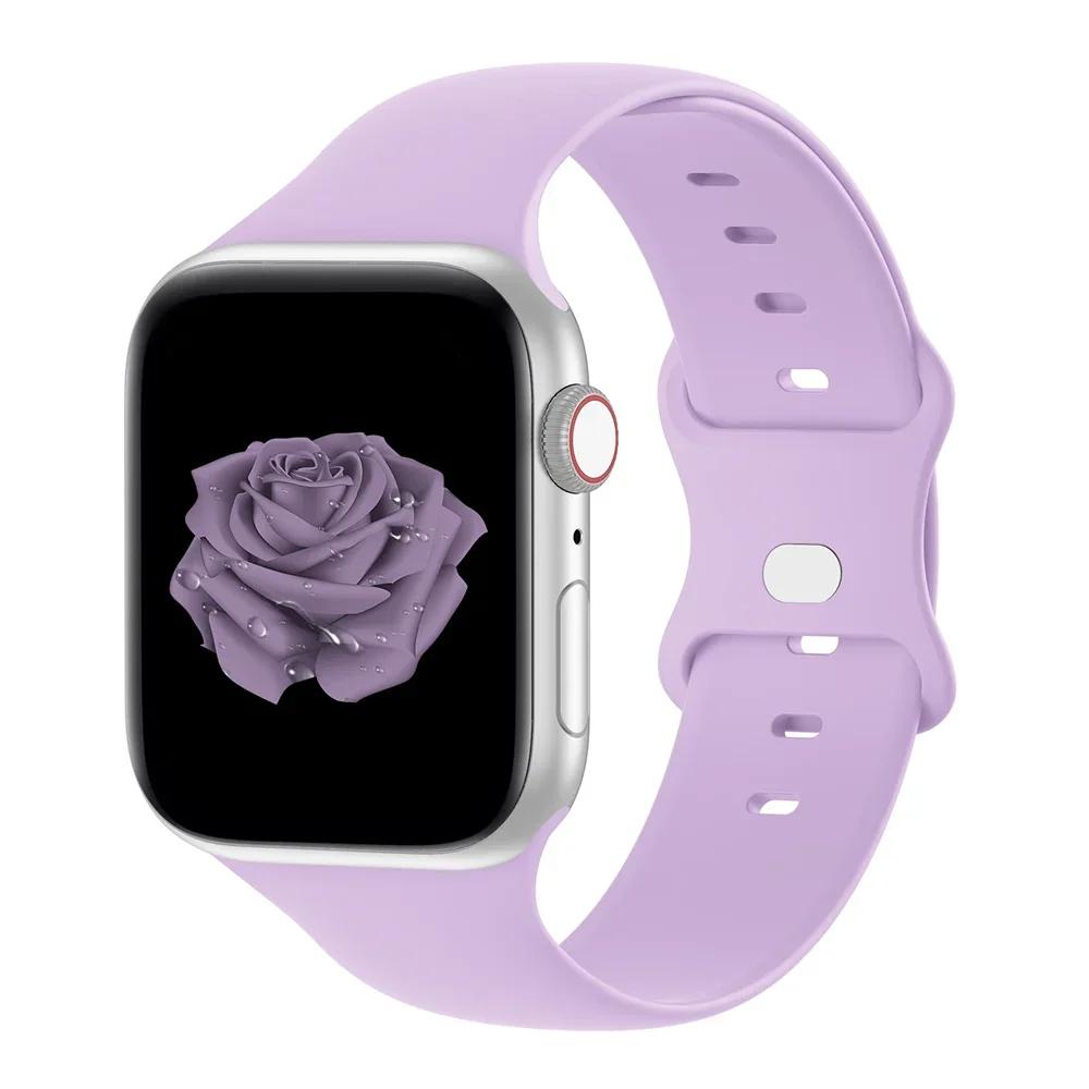 Sport Straps For Apple Watch Band 44mm 40mm 49mm 45mm 41mm 38/42mm Correa Silicone Bracelet iWatch Ultra 2 Series 9 8 7 6 5 3 SE