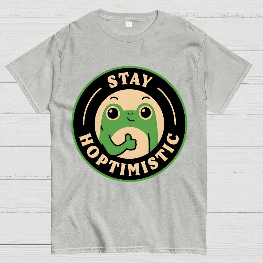Stay Hoptimistic Cotton Summer Casual Cool Loose T-Shirt