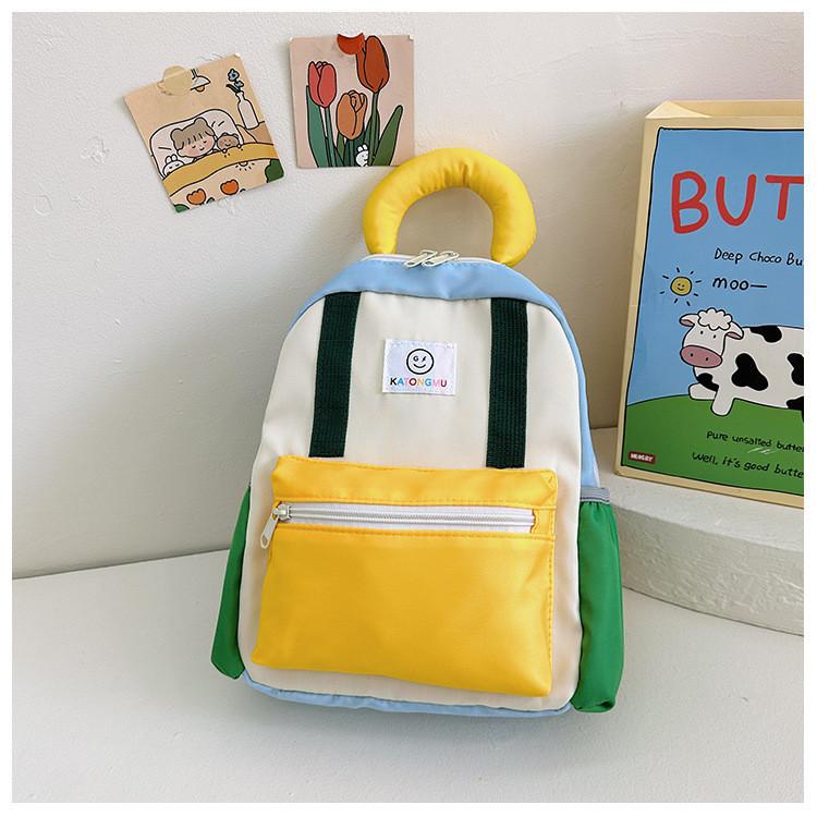 Cute Fashionable Child-friendly Pink Yellow Blue School Bag With Animal Prints