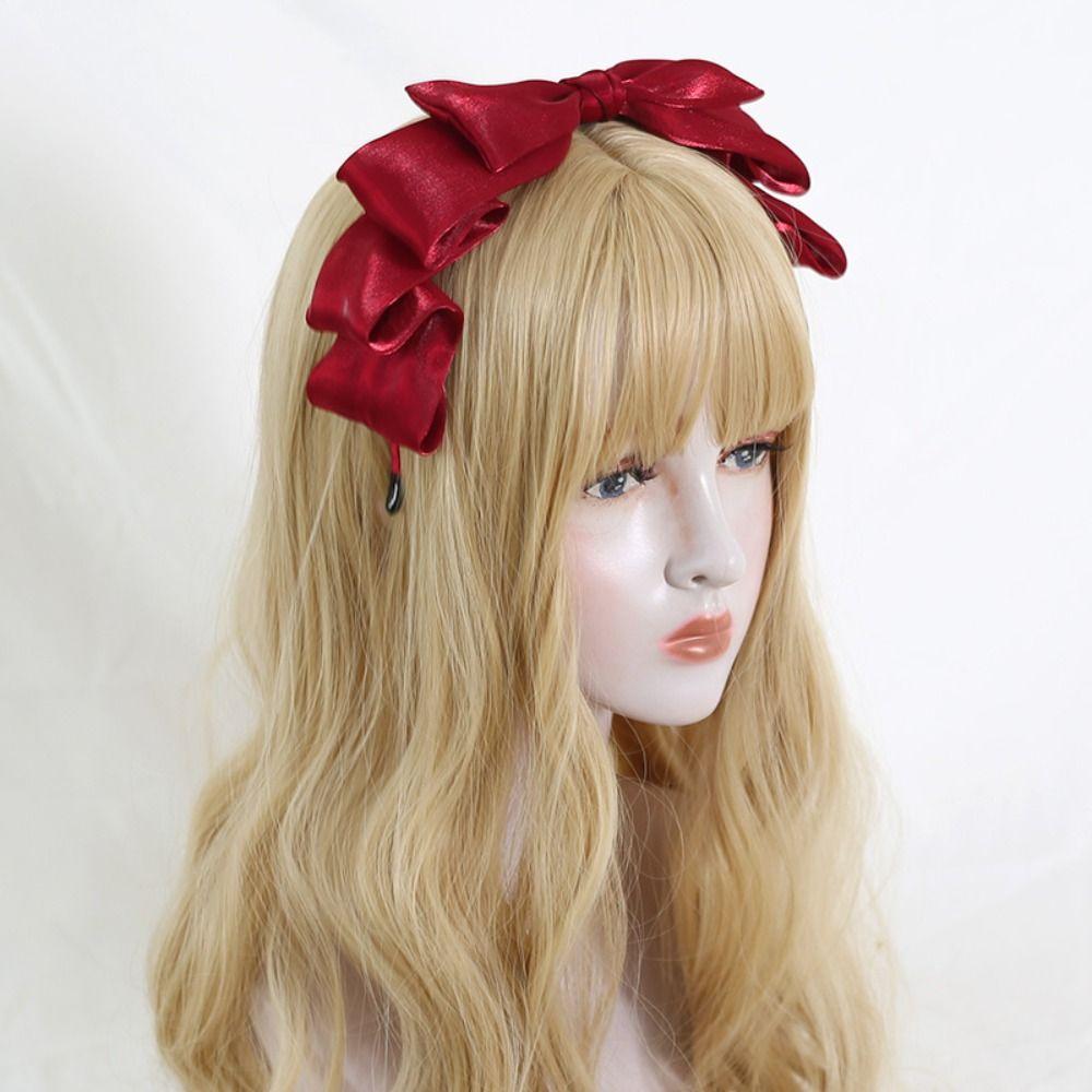 Snow Pearl Light Yarn Headband Lolita Cosplay Hair Decoration Cute Hair Accessories Prop