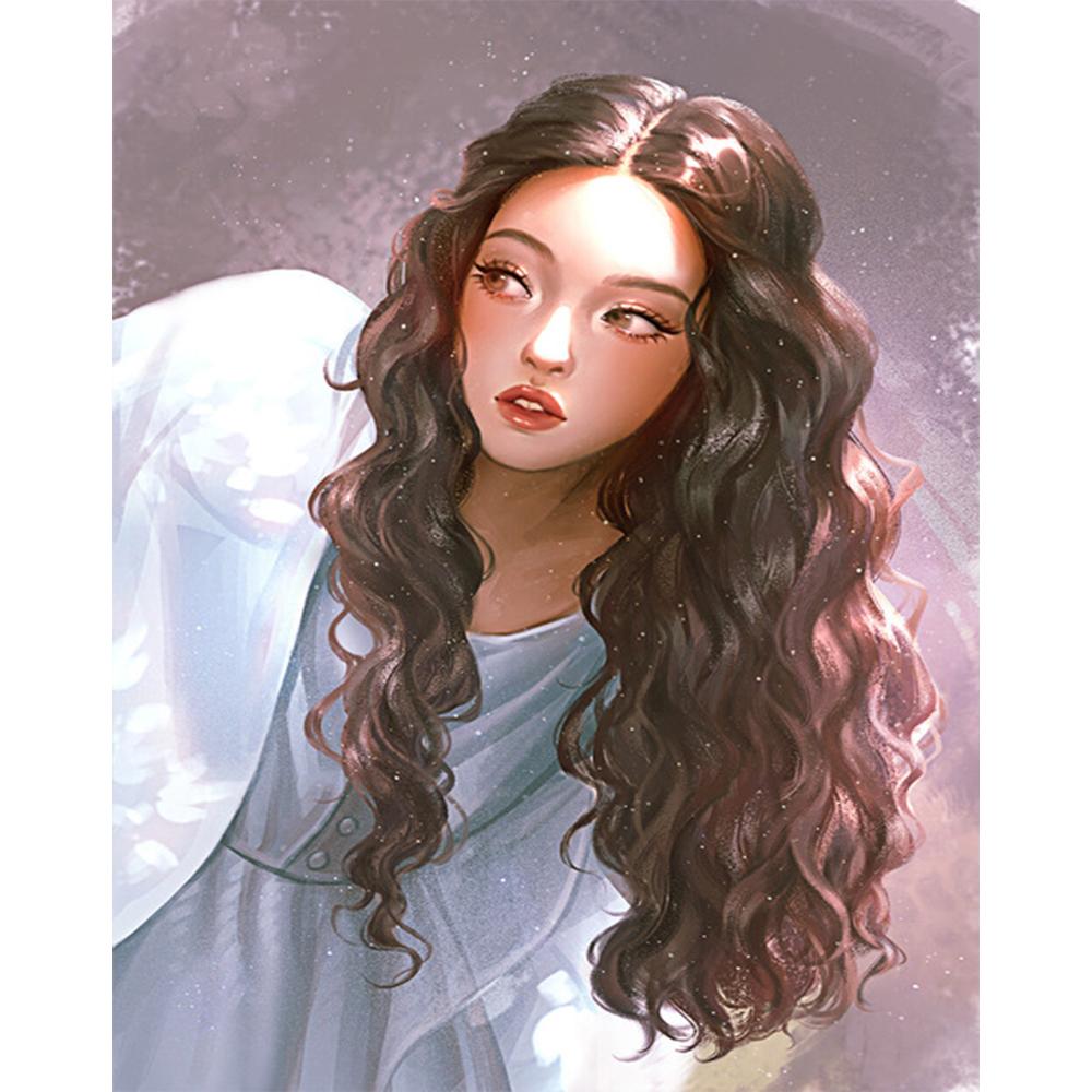 

Полный квадратный/круглый мультяшный портрет девушки, Алмазная вышивка, мозаика, вышивка крестом 5d, сделай сам, алмазная живопись, домашний декор, настенное искусство Full Round 20X30CM темно серый