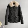 Women Winter Fur Collar Long Sleeve Solid Color All Match Warm Coat For Ladies Fashion Zipper Loose Chic Jacket