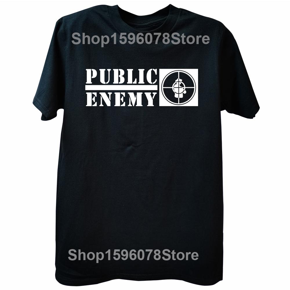Public Enemy Fight The Power 1989 Baseball T-skjorte Topper Rund Hals Kort-Erme Mote T-skjorte Klær Casual Basic T-skjorter