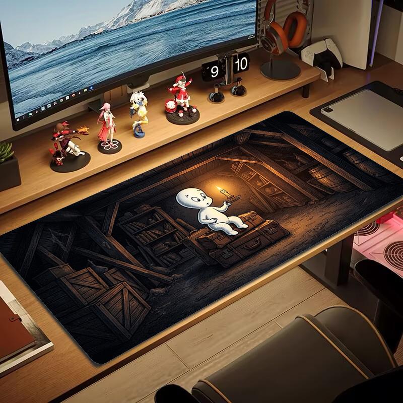 Casper Mouse Pad Large Gaming Table Cushion Nonslip Laptop Tablet Big Mousepad Xxl Mat Mini Pc Playmat With Lock Edge
