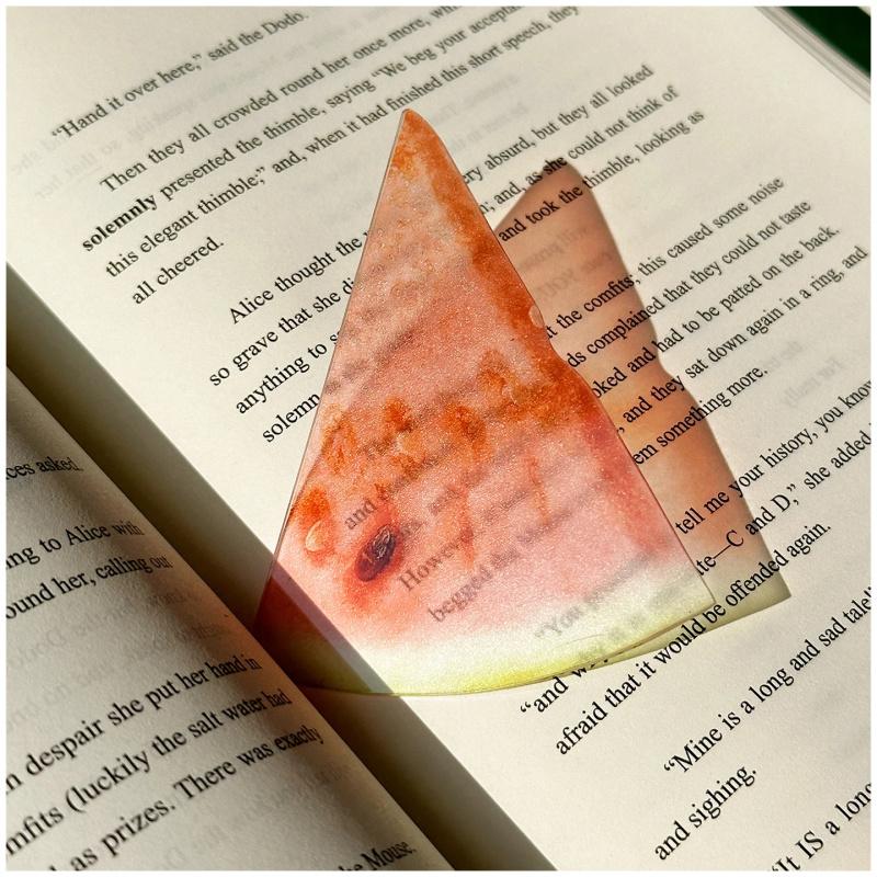 Delicate Transparent Acrylic Apple Bookmark Reading Mark Student Gift Premium Feeling Cute Grape Tomato Bookmarks