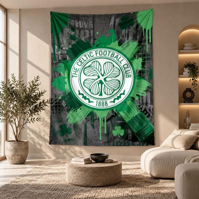 Decorative Tapestry,Celtic FC Printed Wall Art, Lightweight Wall Hanging For Bedroom Background