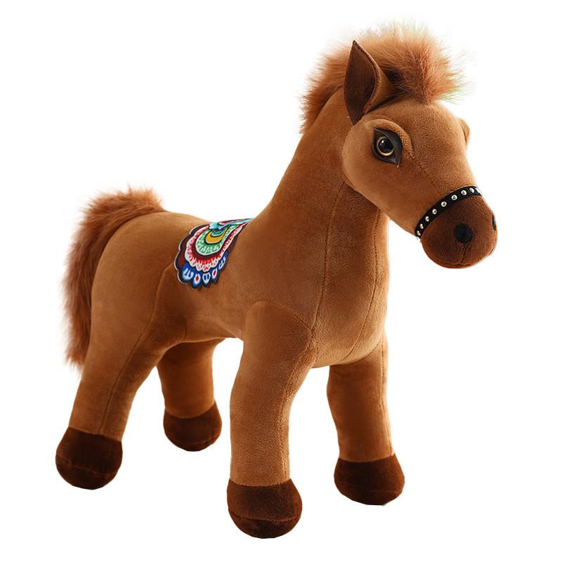 Chinese Zodiac Horse Plush Toy For Children Collectors Animal Soft Stuffed Doll