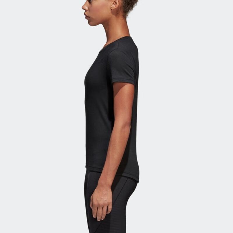 adidas T Shirts Women's Black Crew Neck Moderate Other CF3936