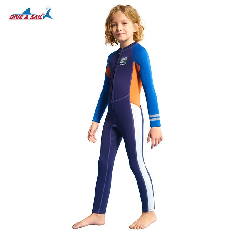 1.5MM Children's Diving Suit One-piece Long-sleeved Boys 'warm Swimsuit Outdoor Sailing Surfing Waterproof Mother Snorkeling