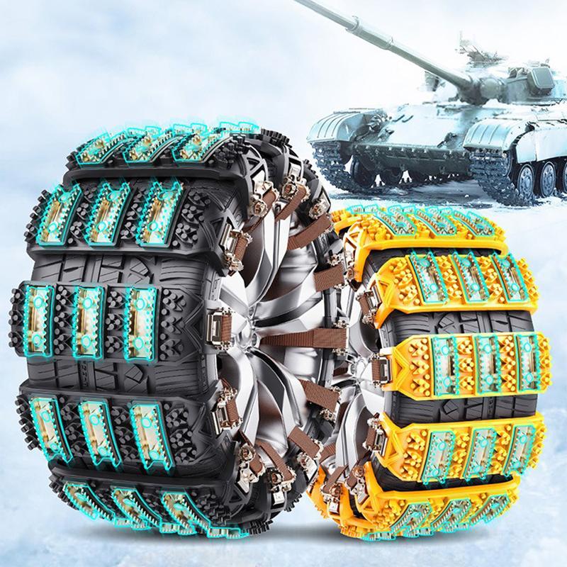 SEAMETAL Car Anti-skid Chain Suitable Tire Size 165mm-265mm Adjustable Car Snow Chains Universal Emergency Chain Tire No Damage