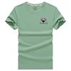 Men's Large White Round Neck Loose-Fit Short-Sleeve T-Shirt