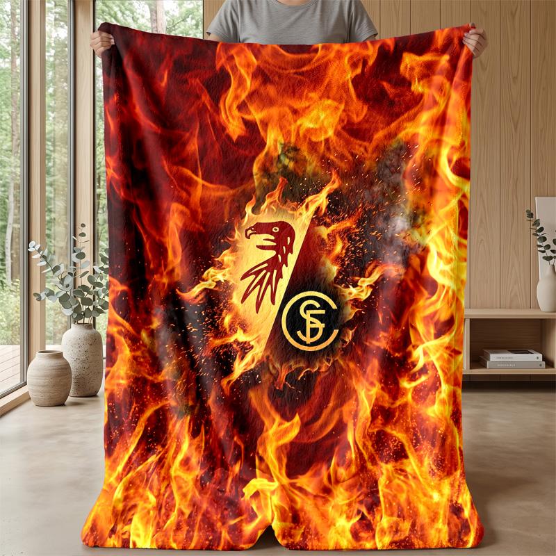 Coperta in Morbido Pile di Flanella FC SC Freiburg Leggera Accogliente Calda Coperta da Lancio per Divano Letto Arredamento per la Casa