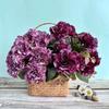 Multicolor Carnation Artificial Flower Silk Petal 9 Heads Simulation Plants Desktop Ornament Floral Arrangement