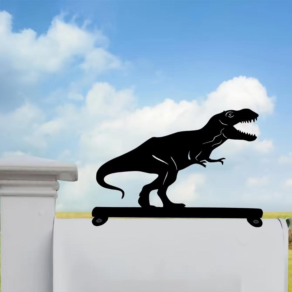 Briefkastendekoration mit Dinosaurier-Eisen-Silhouette – auffällige dekorative Beschilderung für Ihren Briefkasten. Verbessern Sie das Aussehen