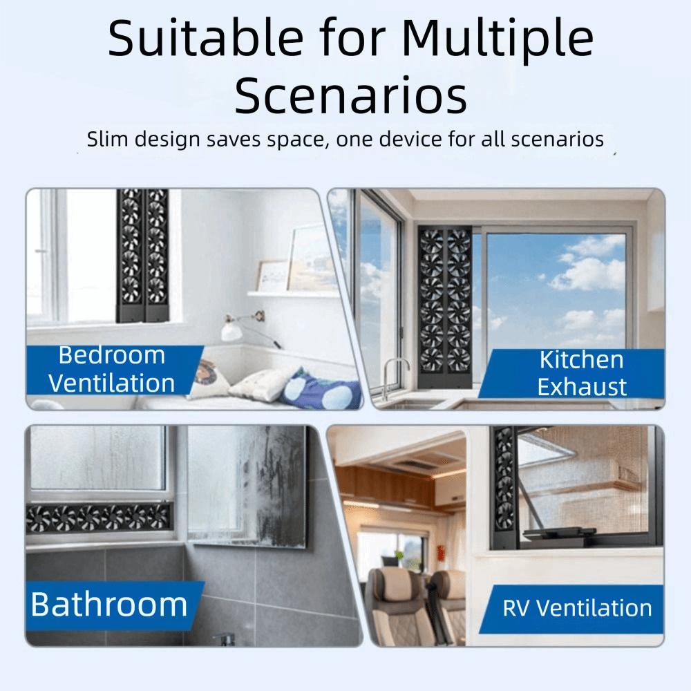 No Installation Window Exhaust Fan WiFi Remote Ventilator Fan Ventilation Fan for US Kitchen