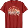 Mechanic Heartbeat Wrench Spanner Retro Sunset Graphic Tee Vintage Auto Repair Short Sleeve T-Shirt