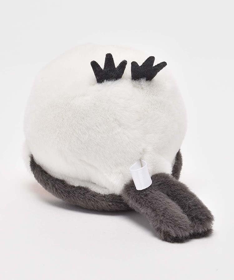Bleu Bleuet Soothing Plush Chubby Snow Fairy Bird Long-tailed Tit, Fluffy, Palm-Sized Toy, Mascot,