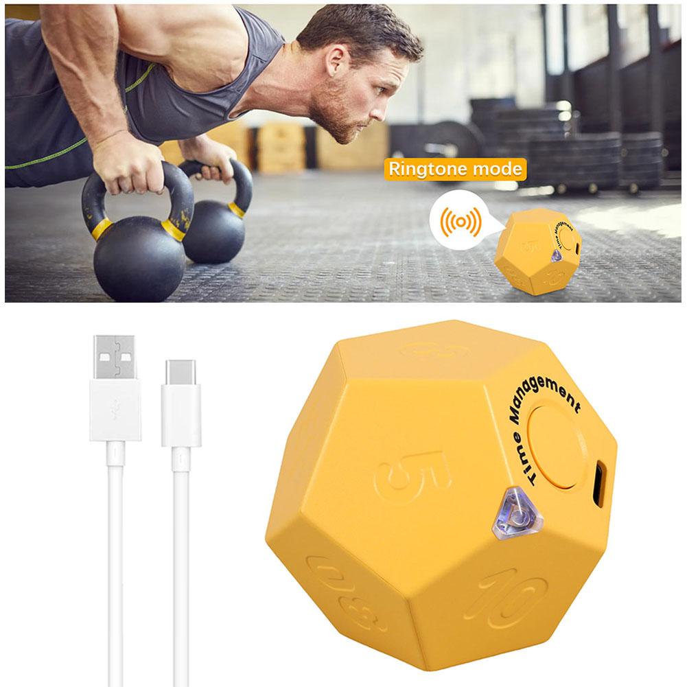 

Mini 12 Sided Cube Timer 1/3/5/10/15/20/25/30/45/60/90 Minutes Countdown Timer Portable with LED Indicator for Time Management China Mainland