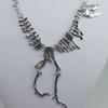 Adjustable European & American Style Exaggerated Dinosaur Skeleton Alloy Necklace
