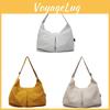 Minimalist Canvas Shoulder Bag With Zipper Closure For Daily Casual Use