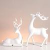 Golden Elk Set of Soft Decor Luxury Style Home Decoration Artwork TV Cabinet and Bookcase Elk Decorative Piece