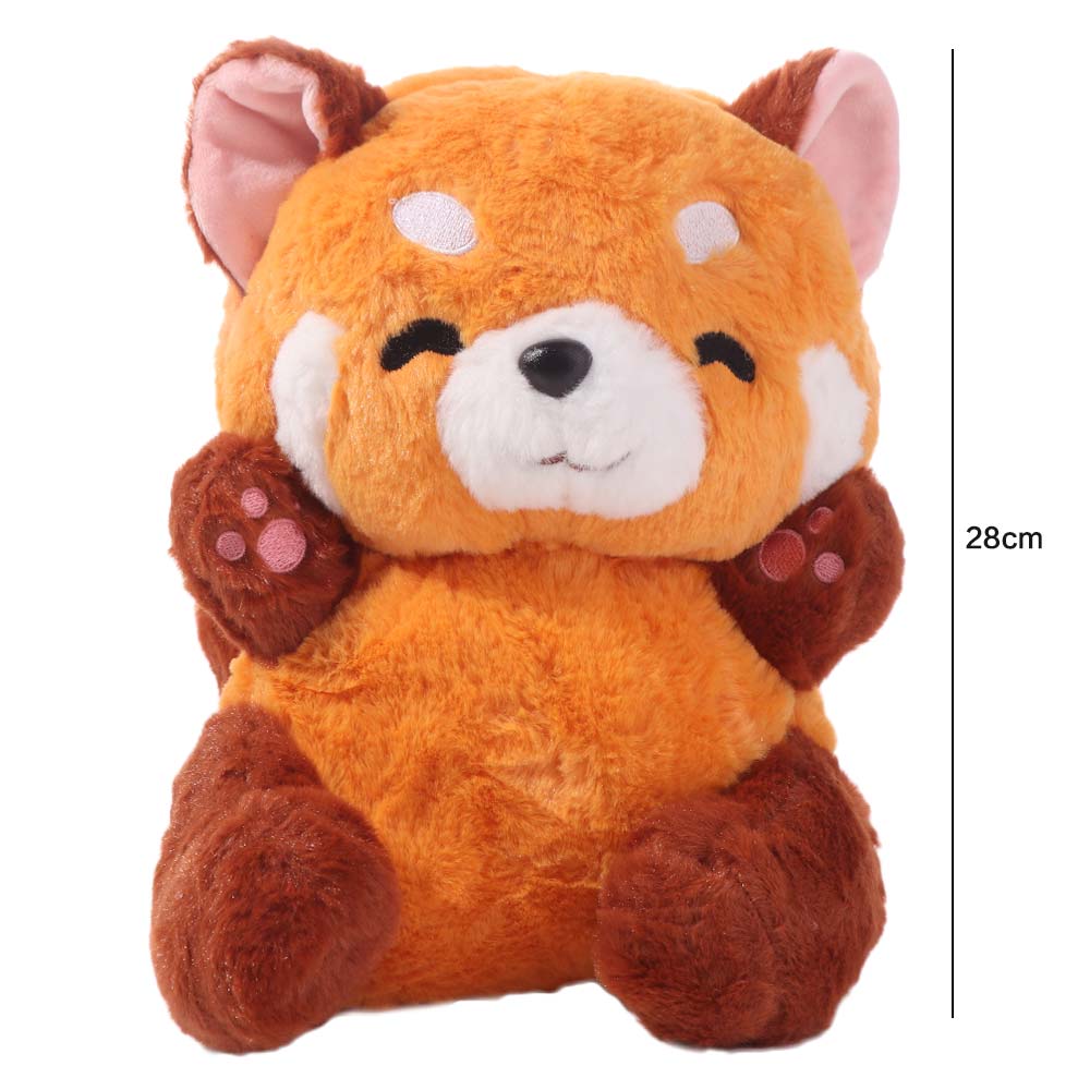 Stuffed Animal Breathing Red Panda Music Lights Sound Sleeping Doll  Children Gift