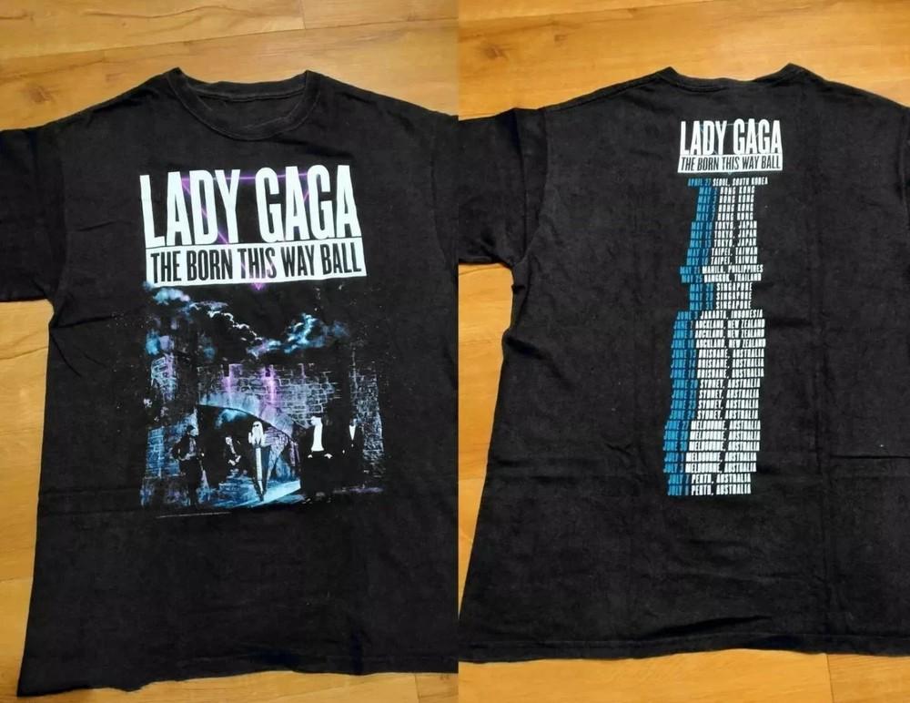 Vintage 2013 LADY GAGA THE BORN THIS WAY BALL TOUR REPRINT Tshirt size S5XL Unisex T-Shirt XL