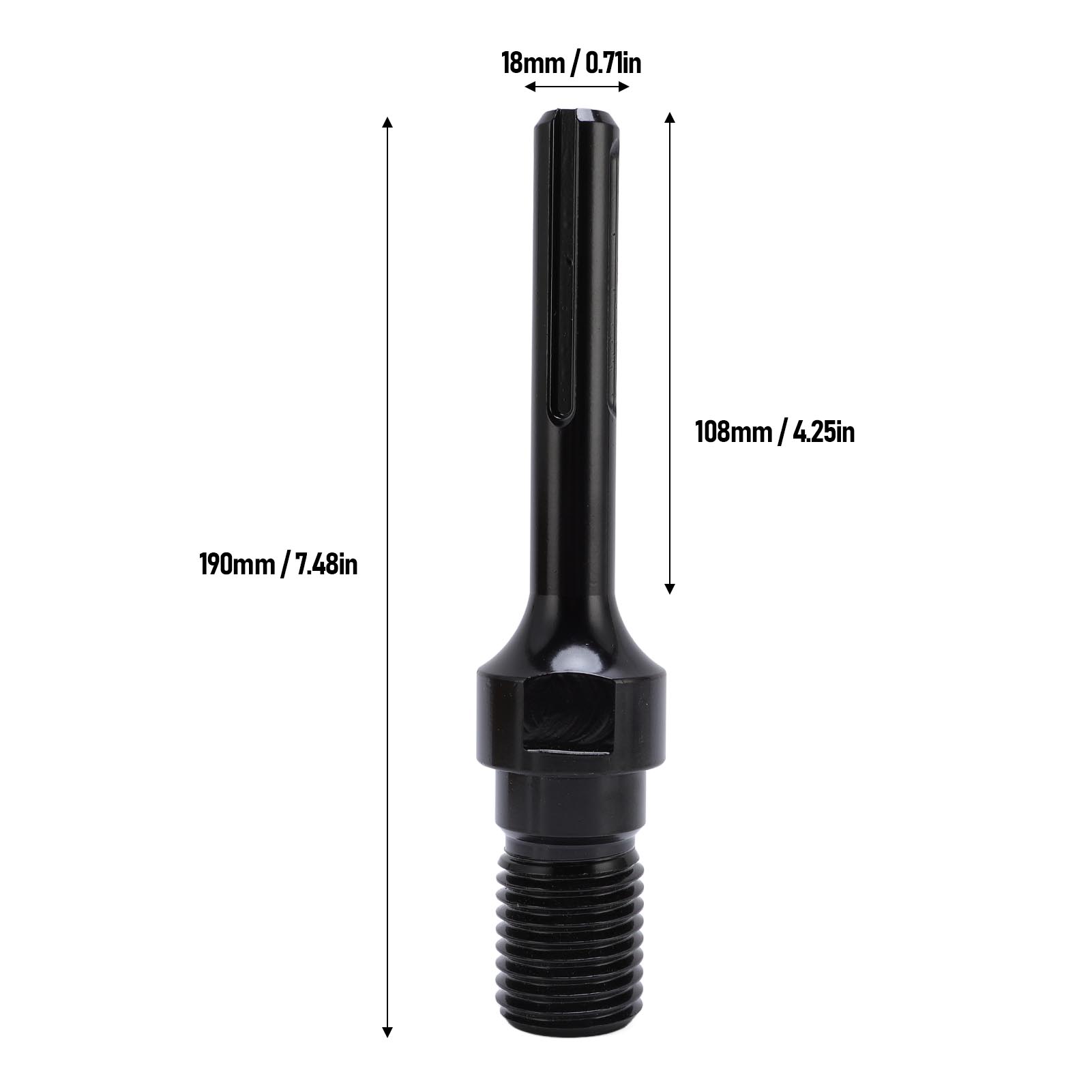 

Concrete Coring Drill Bit Adapter Carbon Steel 1 1/4in UNC Male Thread to 5 Slot Drill Shaft Adapter Drill Bit Adapter