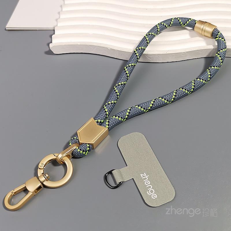 Mobile Phone Lanyard Adjustable Short Ins Metal Buckle Braided Rope Strong Anti-break Outdoor Mountaineering Hand Rope Male Travel