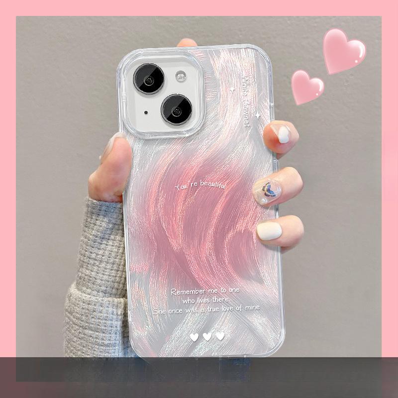 

Подходит для Apple 15 Чехол для мобильного телефона из перьевой пряжи Летний Iphone14promax Трехмерный розовый бант Невидимый кронштейн 13 iPhone SE (2nd Generation)