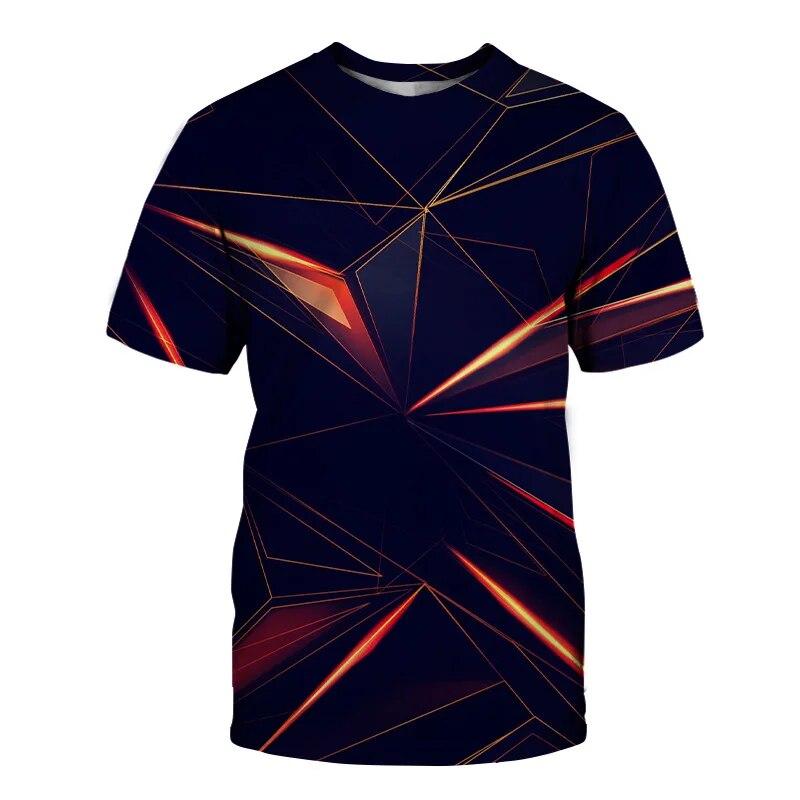 

Модная жаркая летняя футболка с 3D геометрическим креативным рисунком для мужчин и женщин, повседневная красивая рубашка с принтом, трендовые топы в стиле Харадзюку в стиле хип-хоп, большие размеры 6XL темно-синий