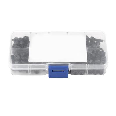 240 Stück M4 Kohlenstoffstahl Innensechskantschrauben 6 8 10 12 14 16mm und Muttern Sortimentsset