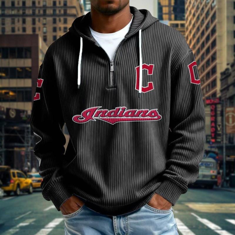 Mens Zip-Up Hoodie NFL Collection Streetwear Loose Fit Casual Sweatshirt Fall