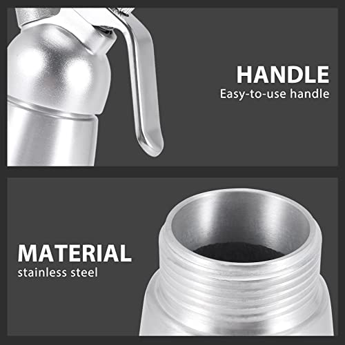 Dovhmoh Professional Whipped Cream Dispenser, Stainless Steel, 500ML Capacity, Canister, Homemade Whipped Cream Maker