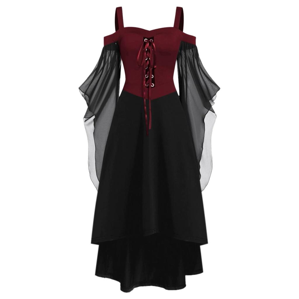 Halloween Costumes, Renaissance Dresses, Medieval Retro Gothic Cos Costumes, Stage