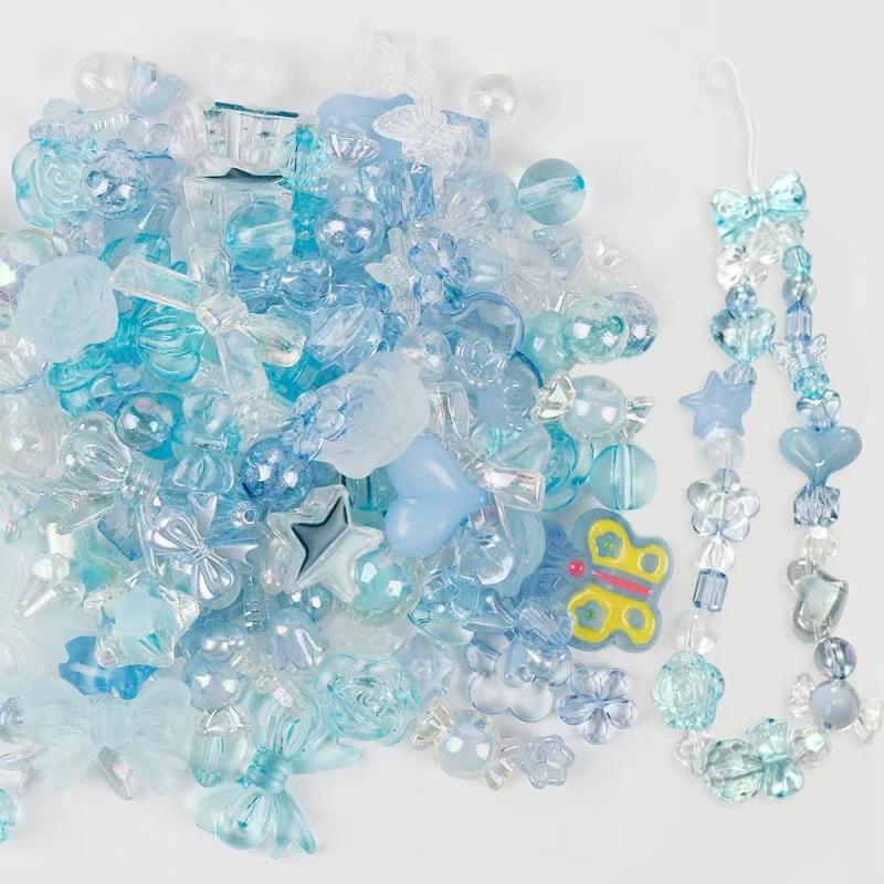 40g Mixing Style Candy Color Acrylic Bow Beads | DIY Phone Chain/Jewelry Making Kit