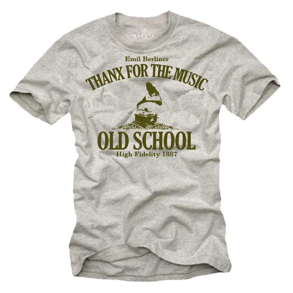

VINTAGE MUSIC MENS T shirt WITH OLD SCHOOL GRAMOPHON - SHORT SLEEVE VINYL TEE 4XL