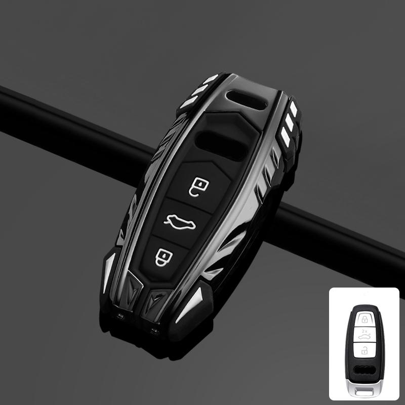 New Car Remote Key Case Shell Cover Fob for A6 A7 A8 E-tron C8 D5 Q7 Q8 2019 2020 Protector Holder Keyless Accessories