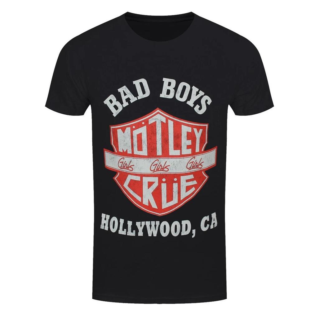 New Motley Crush Metal Rock Band Smoked Street 3D Neutral Tshirt Retro Harajuku American Round Neck Top Mens Wear