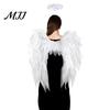 Elastic Strap Angel Wings Feather Wing for Women Girls, Soft Organza Costume Accessory Fluffy with Headband Photo Booth, Halloween Cosplay Party,