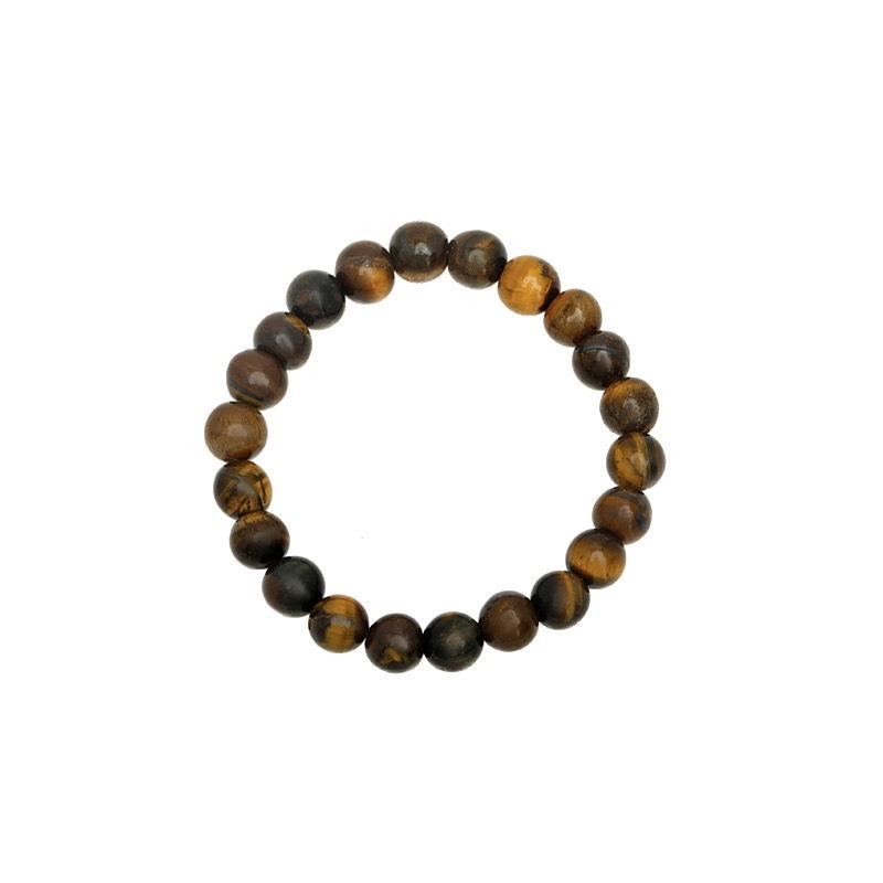 Tiger-eye Stone Mosaic Beaded Bracelet for Women, Suitable for Autumn and Winter, A Unique and Vintage Style Accessory.