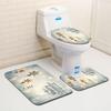 Christmas Bathroom Floor Mat Toilet Three-Piece Set
