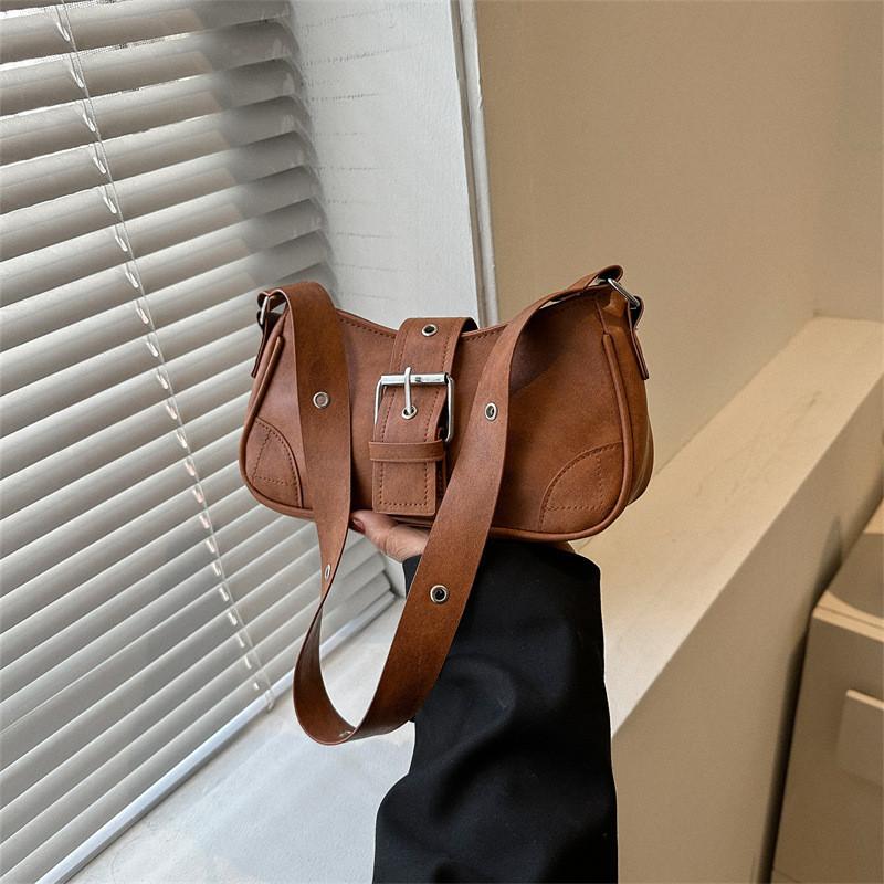 Chic Minimalist Pu Shoulder Bag For Women Trendy Street Style Dumpling Shape