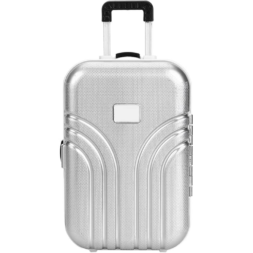 Doll Accessories Carry On Suitcase for Doll Suitcase Luggage Mini Travel Suitcase for 18 Inch Girl Doll Travel Gear Mini Trolley Case Doll Carrier серебряный