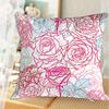 Rose Flowers Pillowcase Cushion Cover 45X45 Ornamental Pillows Christmas Decoration Personalized Gift Nordic Home