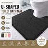 Gevulde Koraal Fleece U-Vormige Antislip Badkamermat - Waterabsorberend & Geïsoleerd
