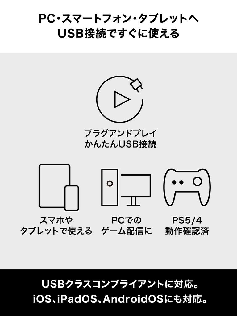 Audio-Technica AT-UMX3 WH USB Audio Mixer, Audio Interface for Streaming, DTM, and Music Production, USB Type-C, SmartphoneTablet Compatible, PS4PS5