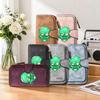 Cool Green Zombie Pattern Long Wallet Fashion Bifold Multi Card Slot Portable Purse for Daily Use