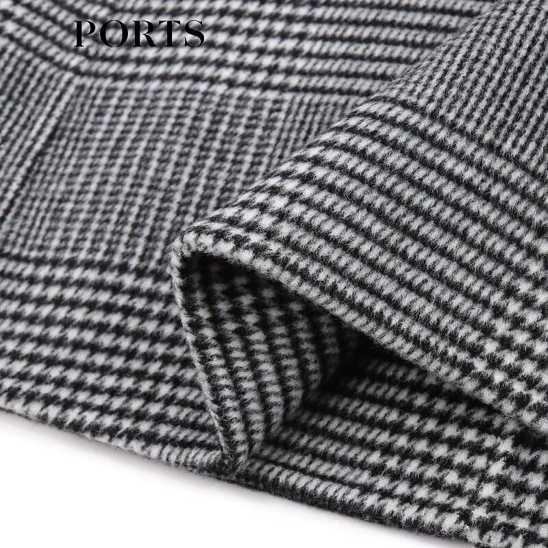 Ports Women's Wool-Silk Blend Long Button Overcoat