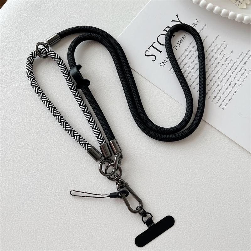 8Mm Thick Mobile Phone Lanyard, Multi-functional Three-in-one Oblique Span, Strap Neck Hanging Portable